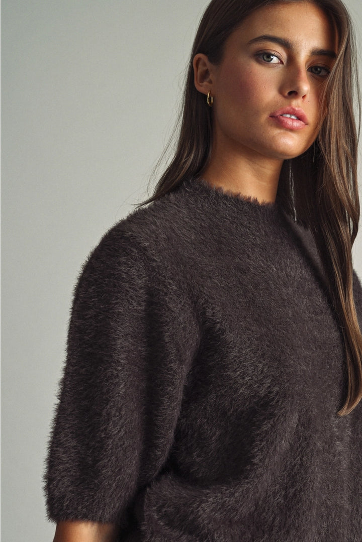 Fluffy Fur Knit Top
