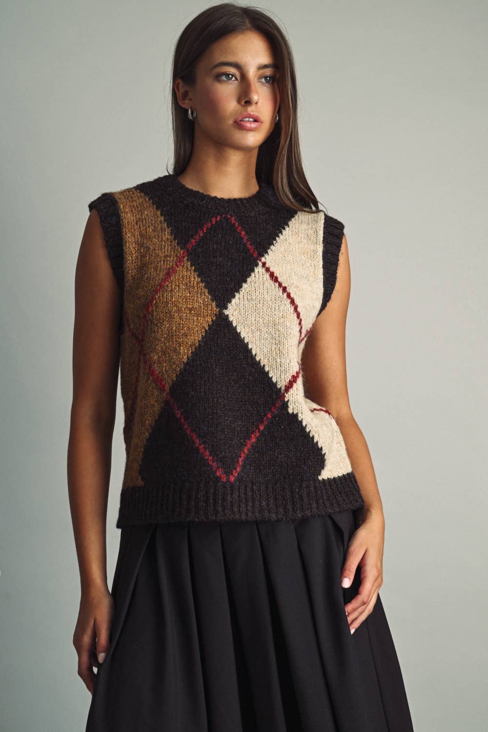 Argyle Sleeveless Top