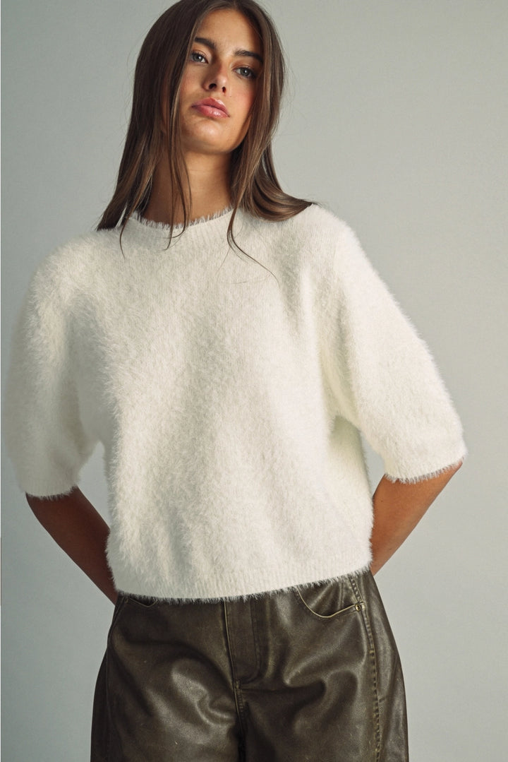Fluffy Fur Knit Top