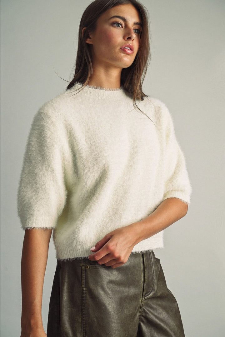 Fluffy Fur Knit Top