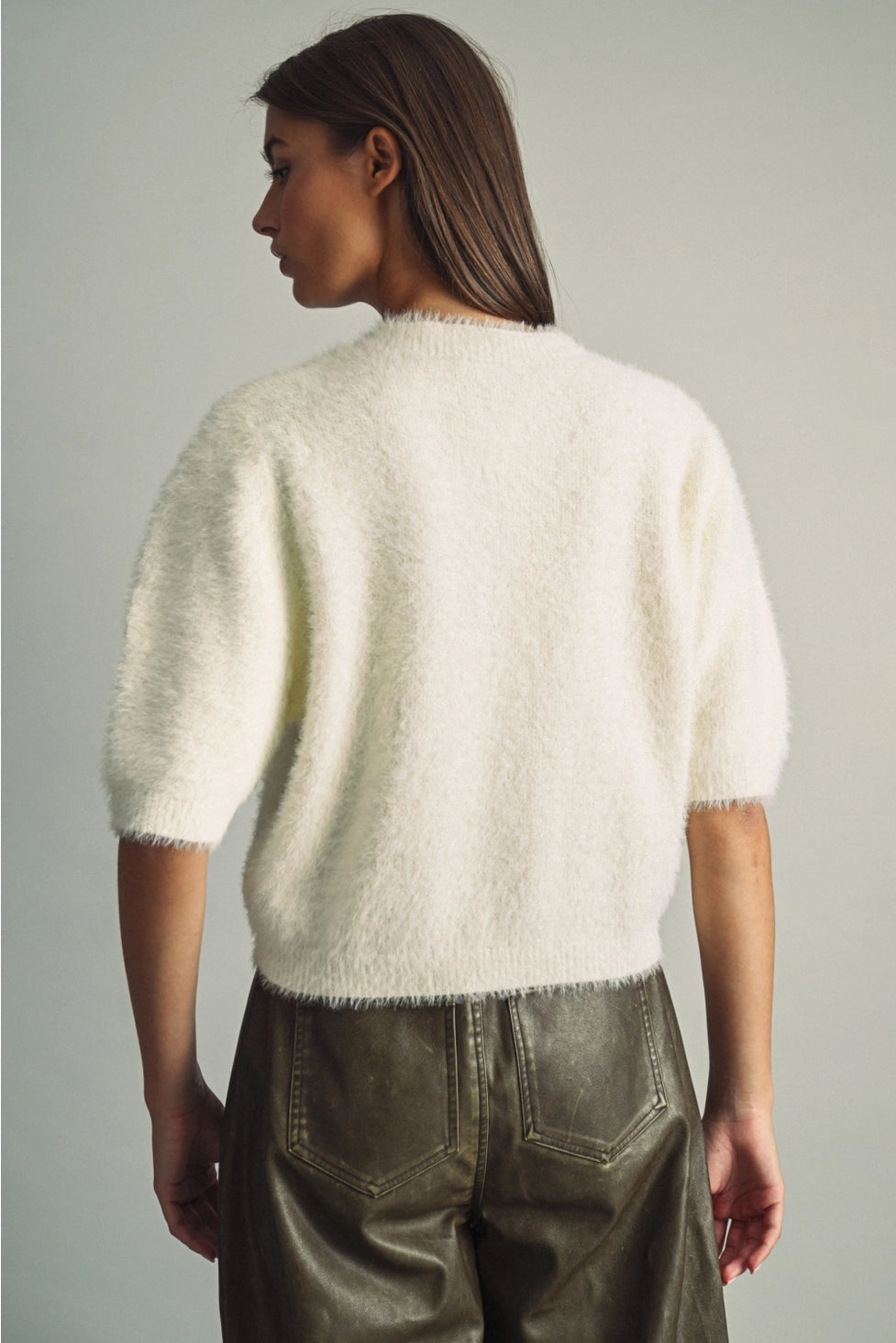 Fluffy Fur Knit Top