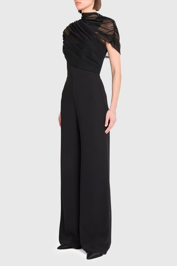 Cara Asymmetric Cape Jumpsuit
