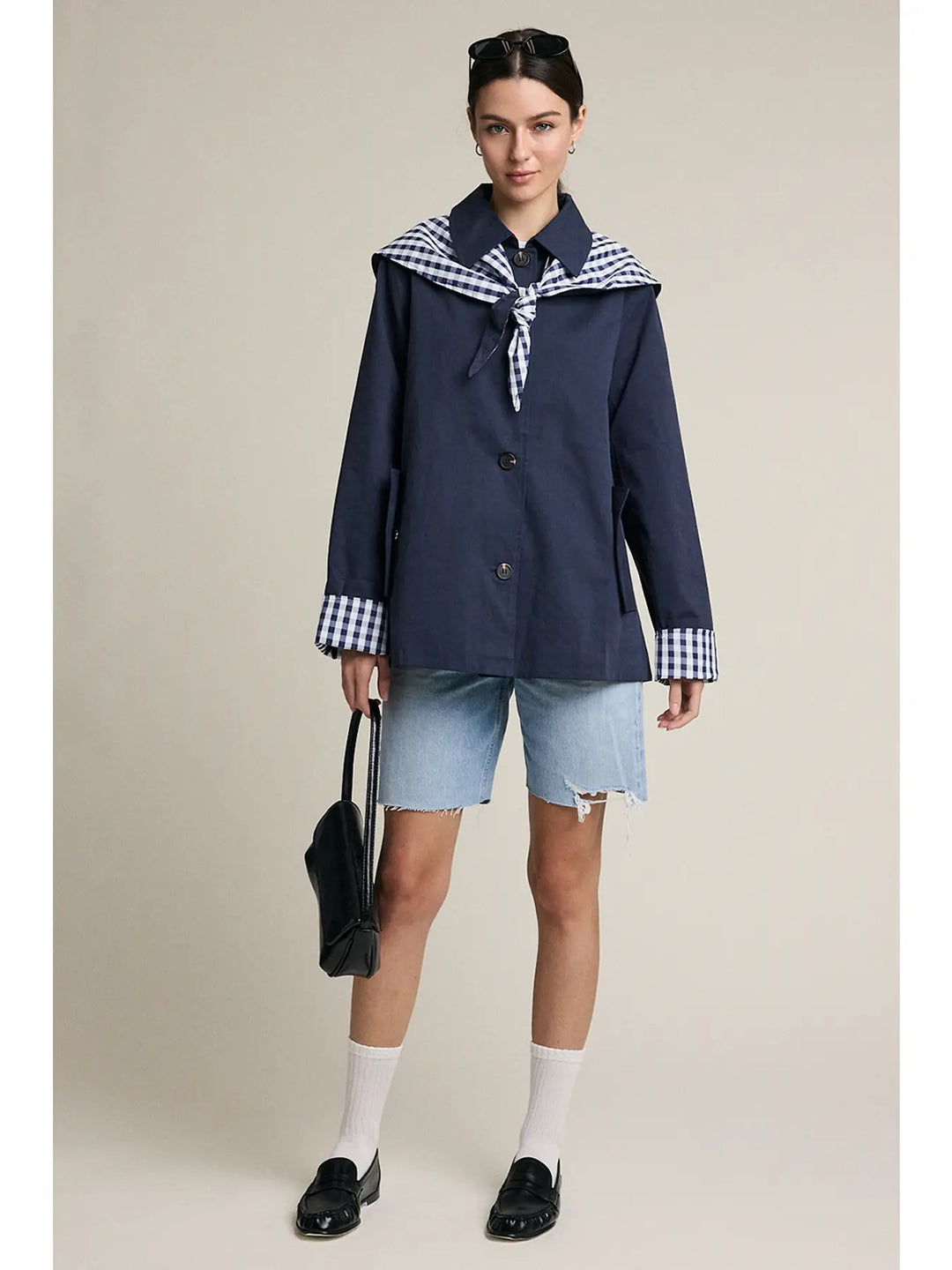 Bonnie Gingham Scarf Detail Jacket