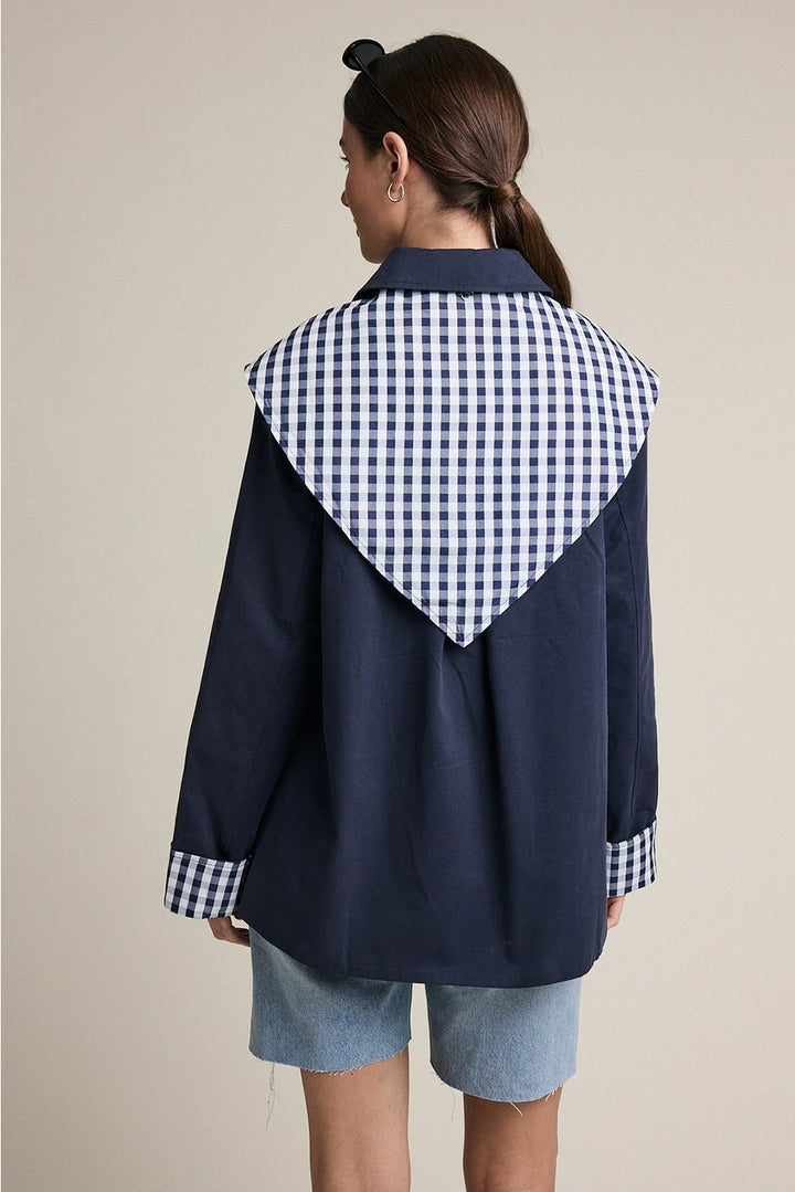 Bonnie Gingham Scarf Detail Jacket