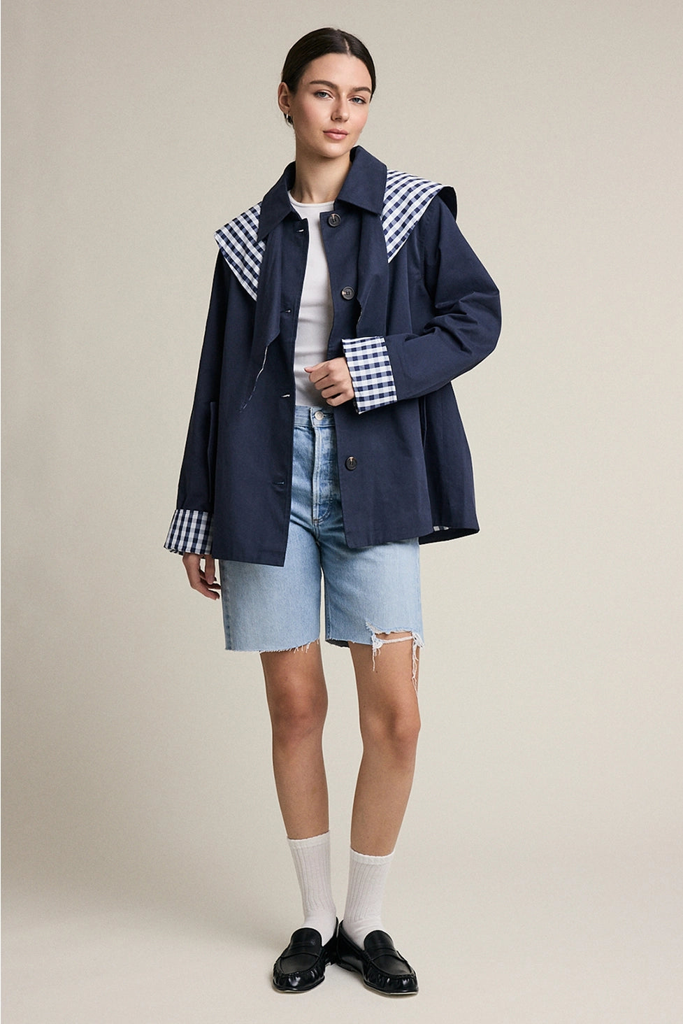Bonnie Gingham Scarf Detail Jacket