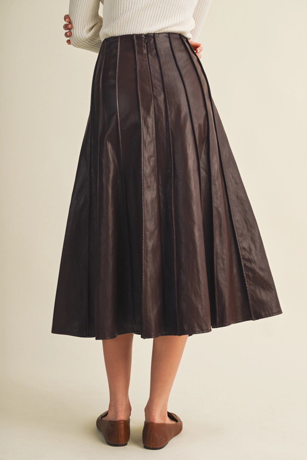 Bonnie Pleated Midi Skirt