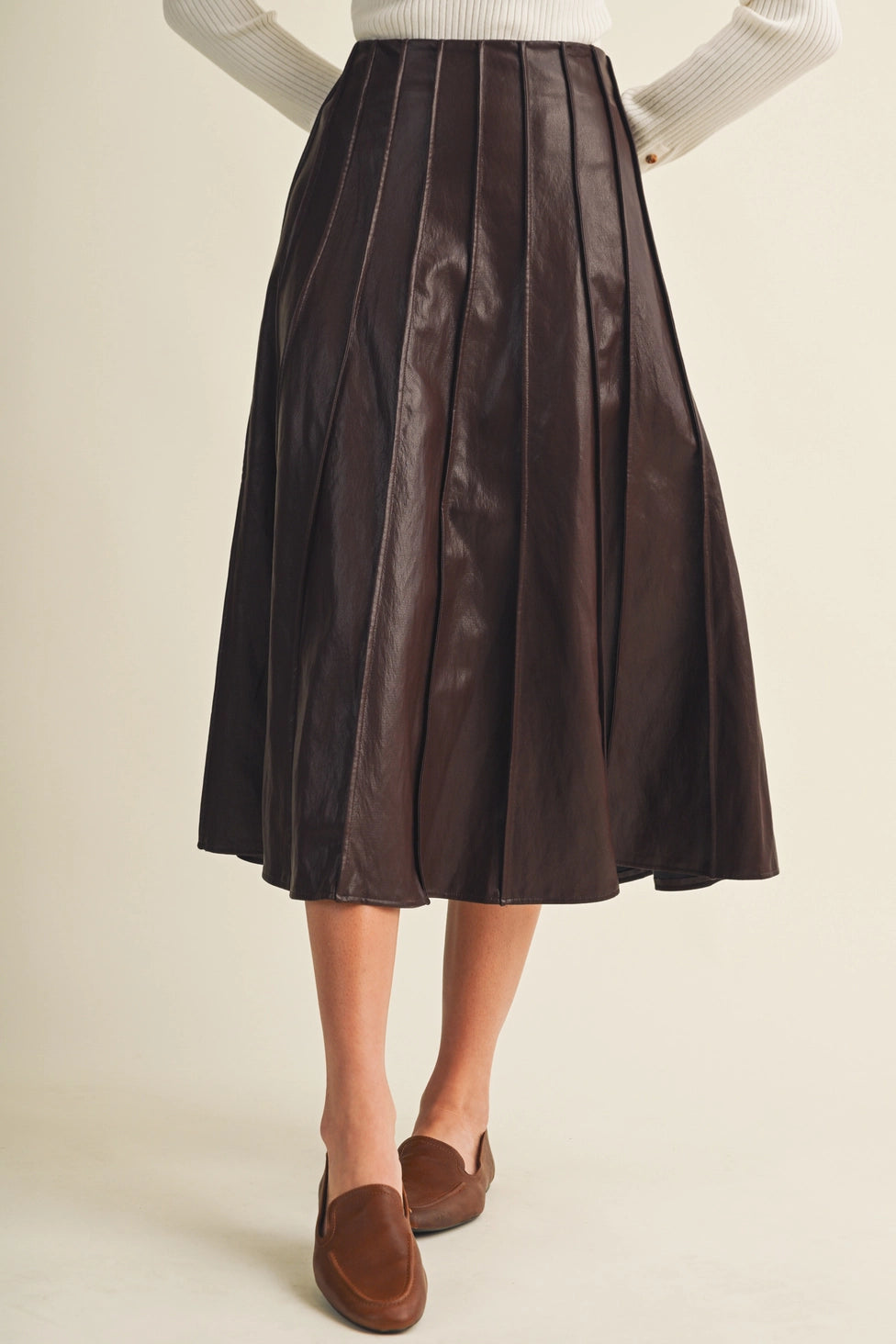 Bonnie Pleated Midi Skirt