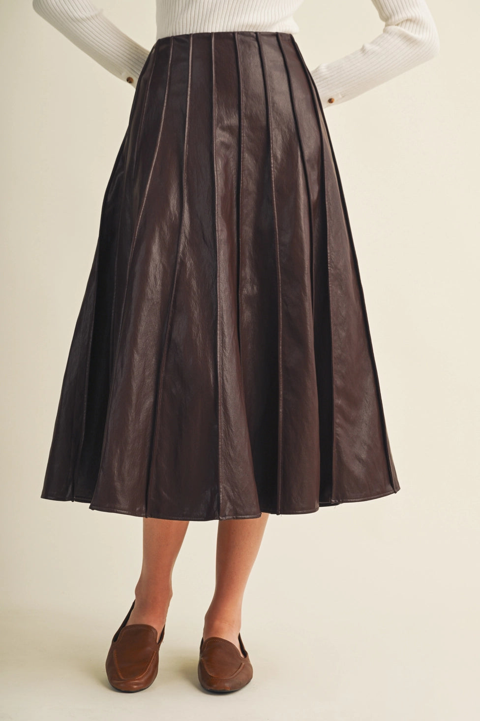 Bonnie Pleated Midi Skirt