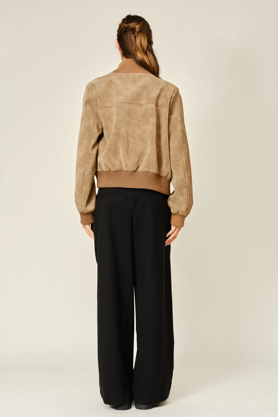 Annie Vegan Leather Bomber Jacket