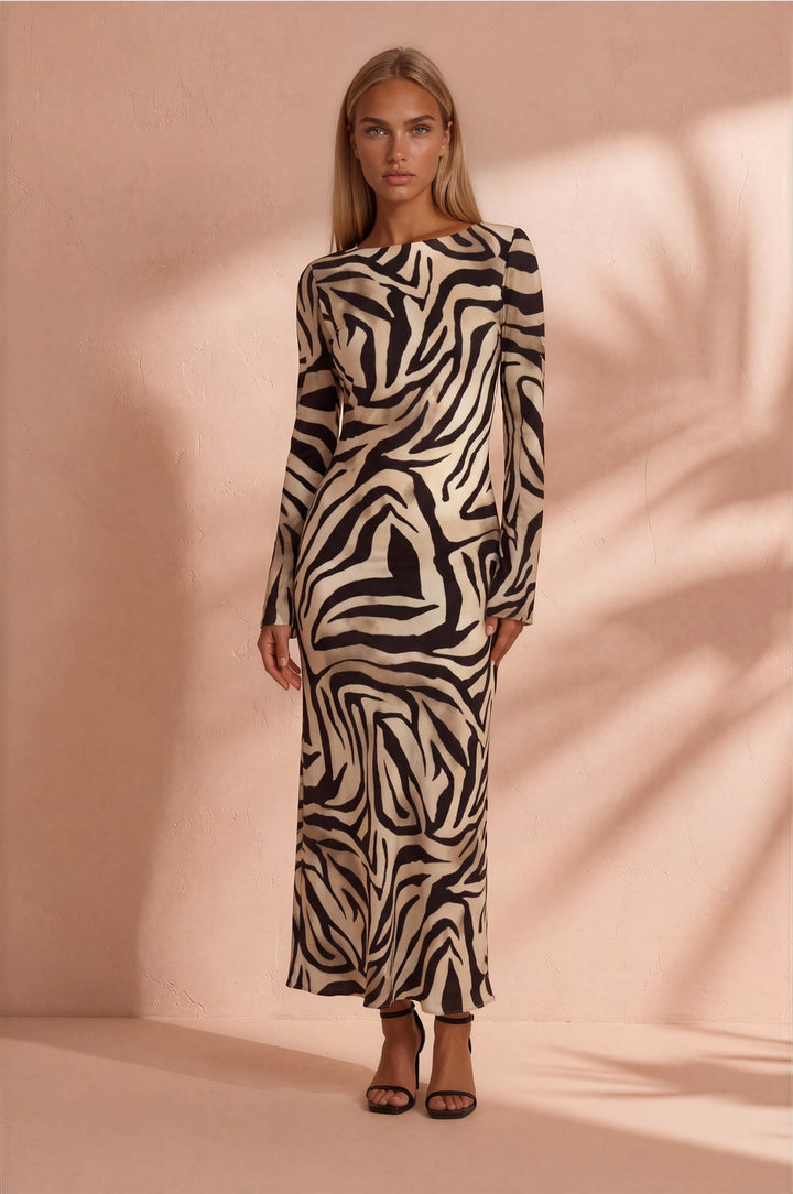 Geena Zebra Maxi Dress