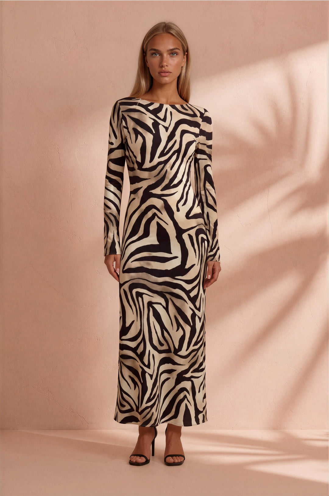Geena Zebra Maxi Dress